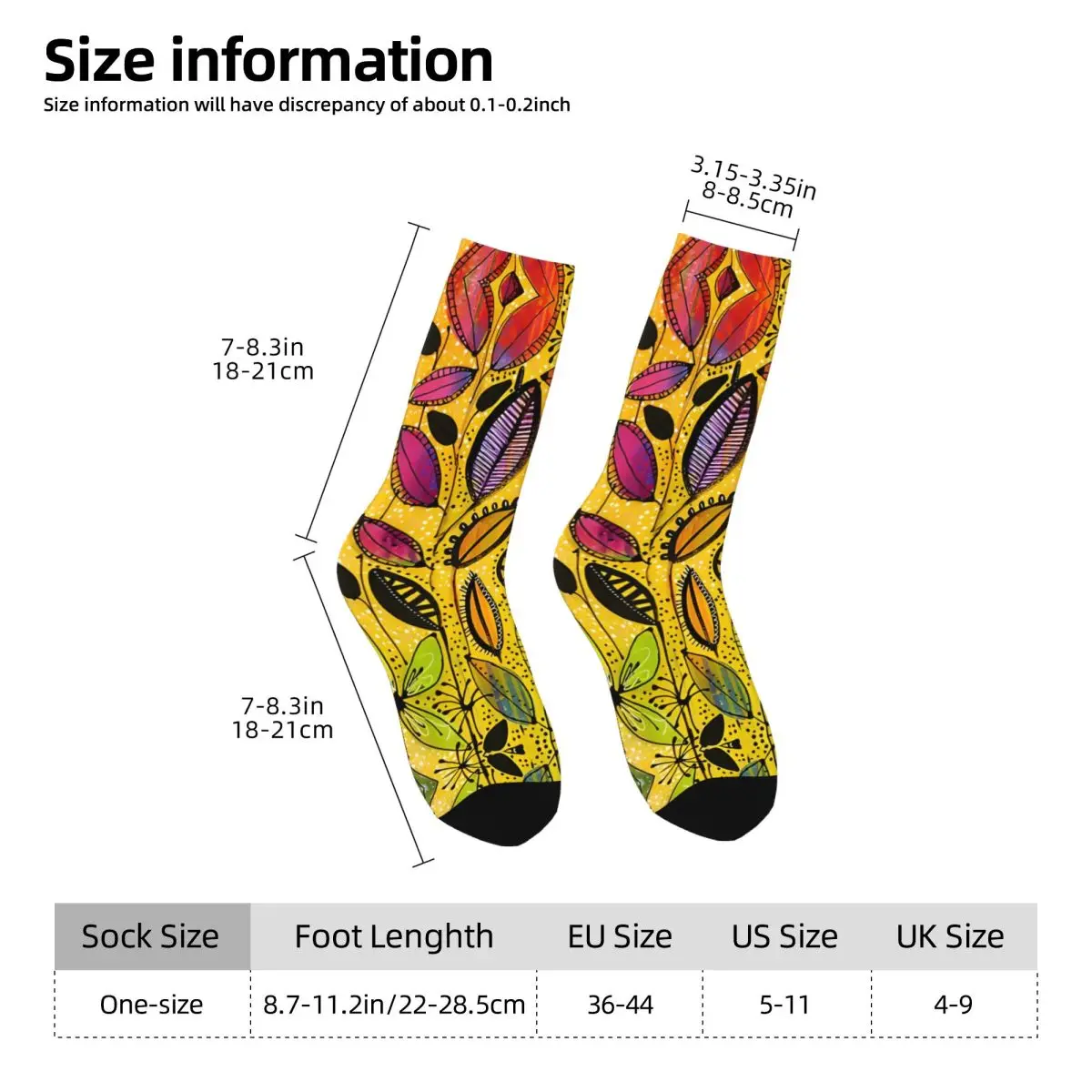 Hip Hop Vintage The World's Hope Leaf Crazy Men's Socks Unisex Harajuku Seamless Printed Funny Crew Sock Boys Gift