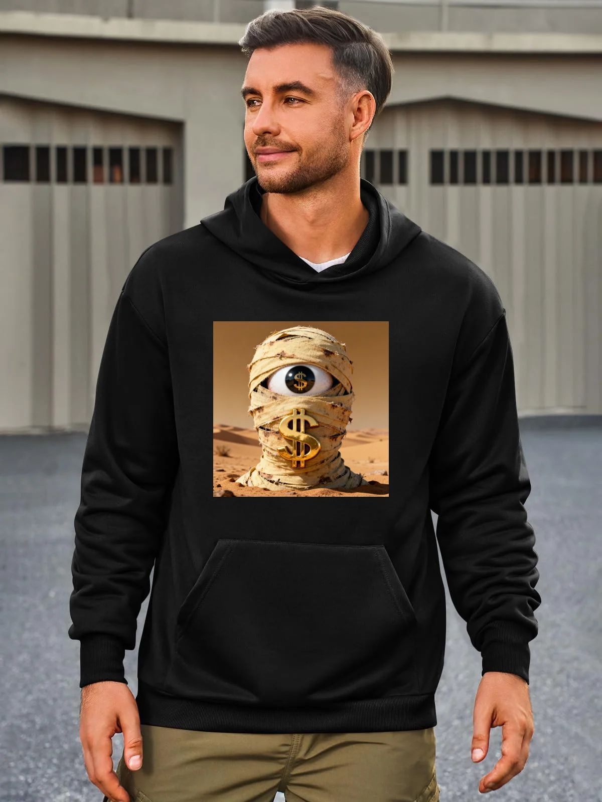 เสื้อฮู้ดแฟชั่นผู้ชาย - เสื้อพูลโอเวอร์ลายกราฟิกที่ปรับแต่งได้ เหมาะสำหรับใส่ในชีวิตประจำวันและคนชื่นชอบเทรนด์สตรีท