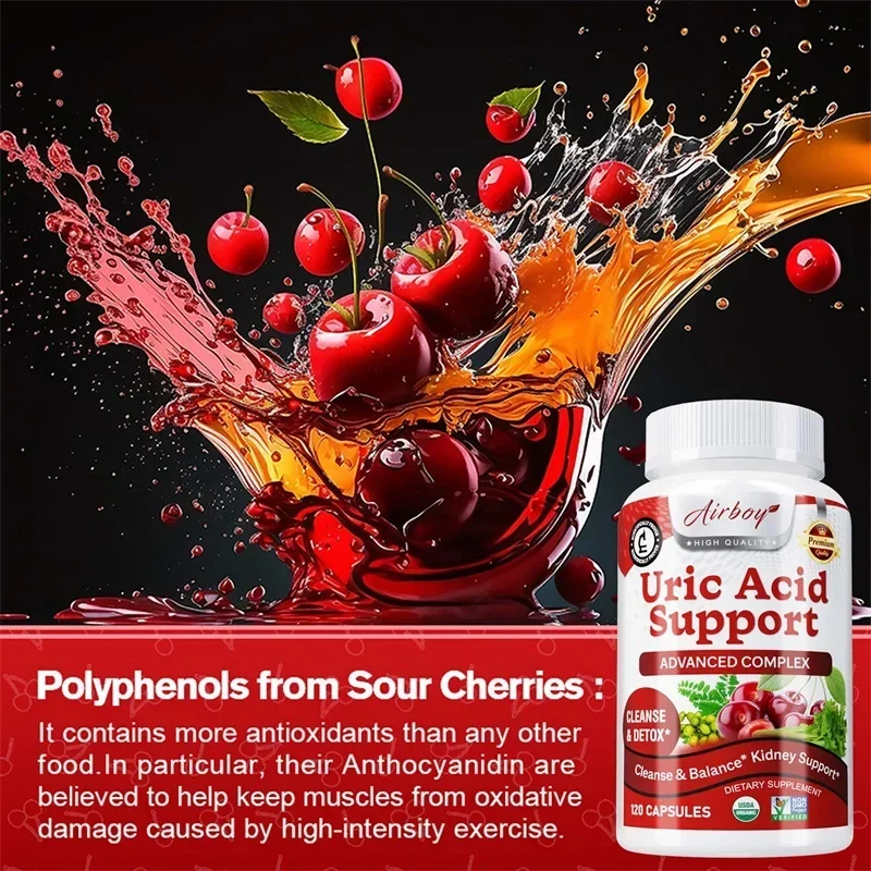 Uric Acid Support - Uric Acid Cleansing and Kidney Support, Promoting Joint, Bone & Heart Health