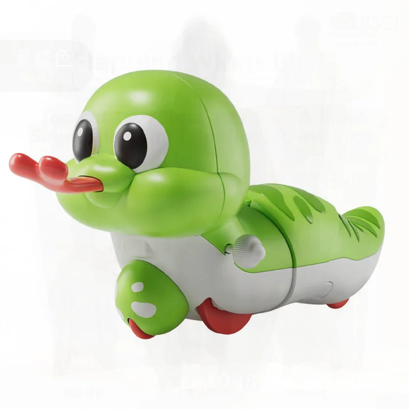 Interaktywna zabawka do raczkowania - nakręcana, urocza wężowa zabawka na łańcuszku dla dzieci, różowa, żółta, zielona, fioletowa - wczesna edukacja