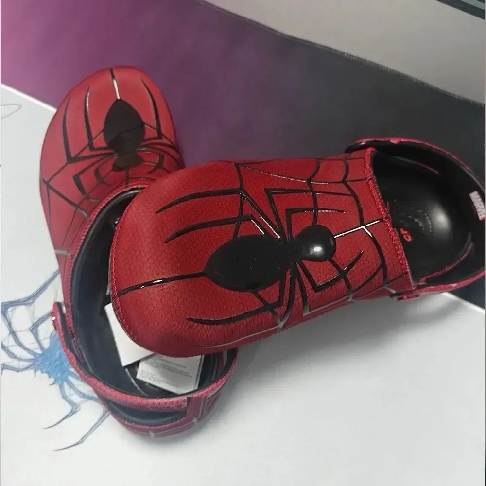 Adult Cartoon Slippers 3D Red and Black Spider Pattern Sandals Anime Summer Anti Slip Soft and Lightweight Garden Beach Sandals