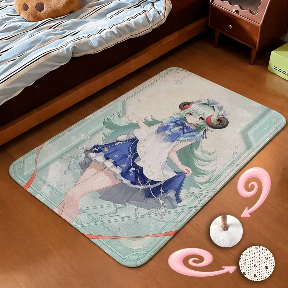 Game NTE I-Iroi Dream-Sheep Healer Home Decor Short Plush Floor Mat, Non-Slip & Easy to Clean for Multi Doorways