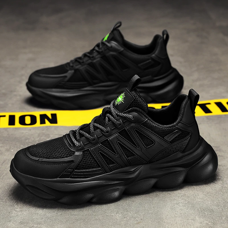 

Men's Wear-resistant Cushioning Thick-soled Fitness Sneakers Outdoor Breathable Running Shoes for Men