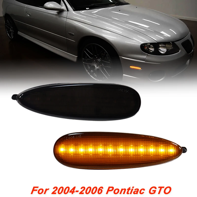 

2PCS For 2004-2006 Pontiac GTO Amber LED Front Bumper Side Marker Light Assembly Parking/Turn Signal Light
