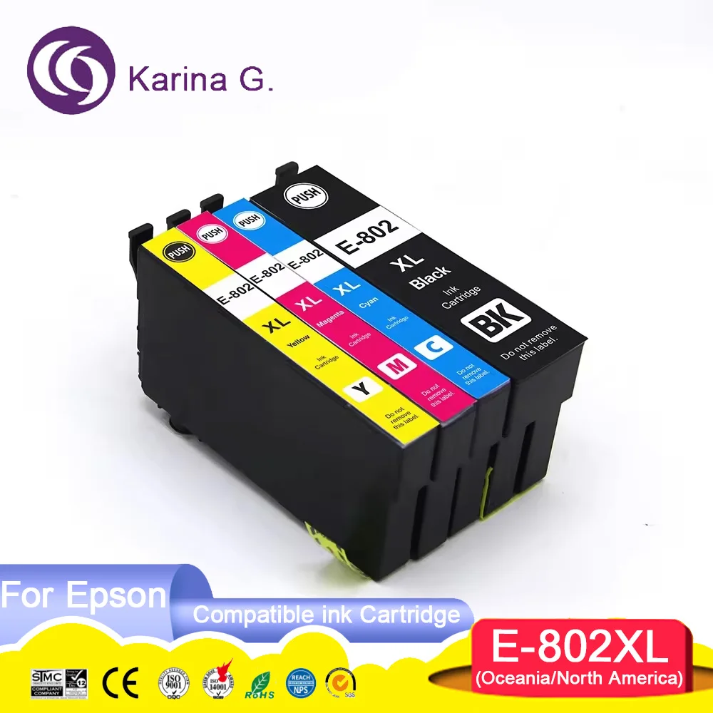 802XL T802XL 802 T802 Premium Compatible InkJet Ink Cartridge for Epson WorkForce WF-4720/WF-4730/WF-4734/WF-4740/WF-4745