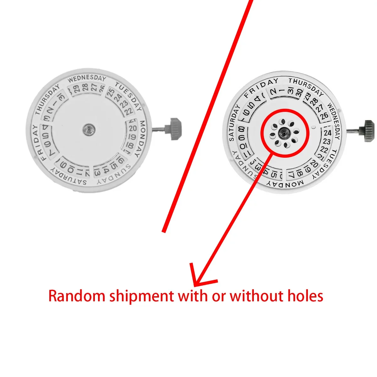 Genuine 8285 Automatic Mechanical Movement Mod Day-Date Watch Mechanism with Week at 12:00/Date at 3:00 O'clock 21 Jewels