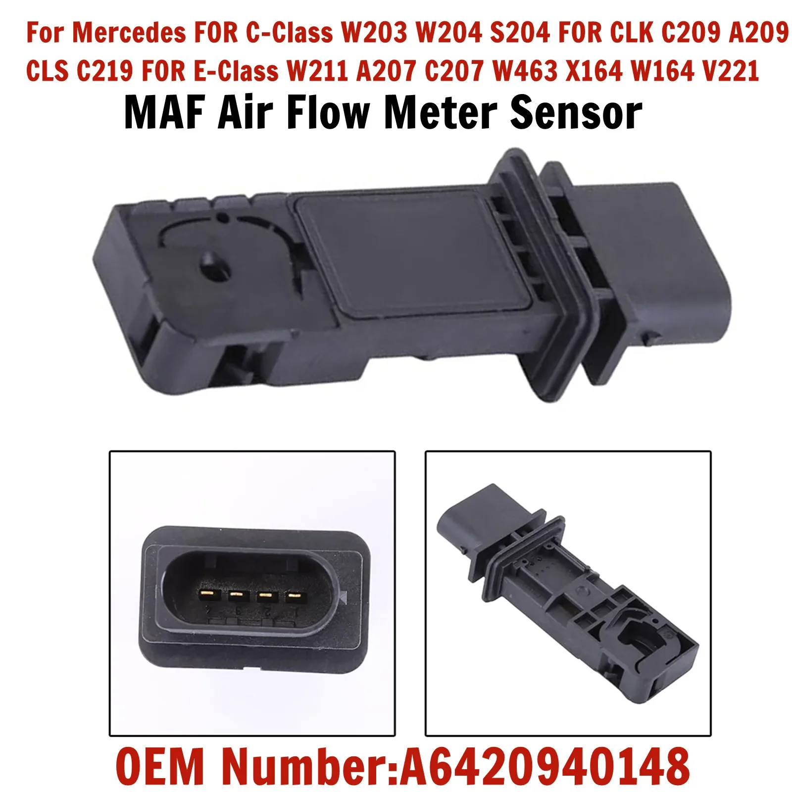 Для Mercedes E320 E350 GL320 ML320 Датчик расхода воздуха MAF A6420940148 ДЛЯ E-Class W211 A207 C207 W463 X164 W164 V221