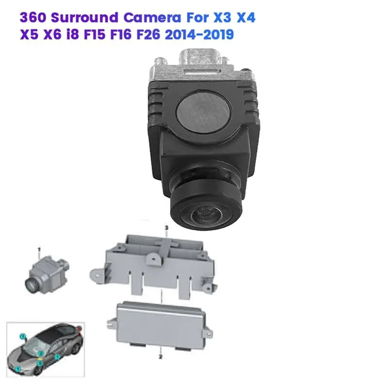 New 360° Surround Camera 66539388797 66539360369 For BMW X3 X4 X5 X6 I8 F15 F16 F26 2014-2019 Rear View Mirror Camera