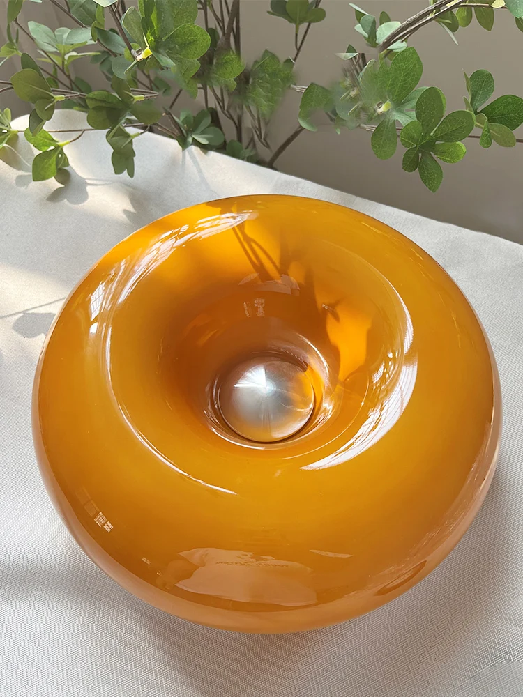 Creative  Bedroom Bedside Wall Light Retro Donut Wall Lamp For Living Room  Study Atmosphere Table Lamp Orange White Wall Lamp