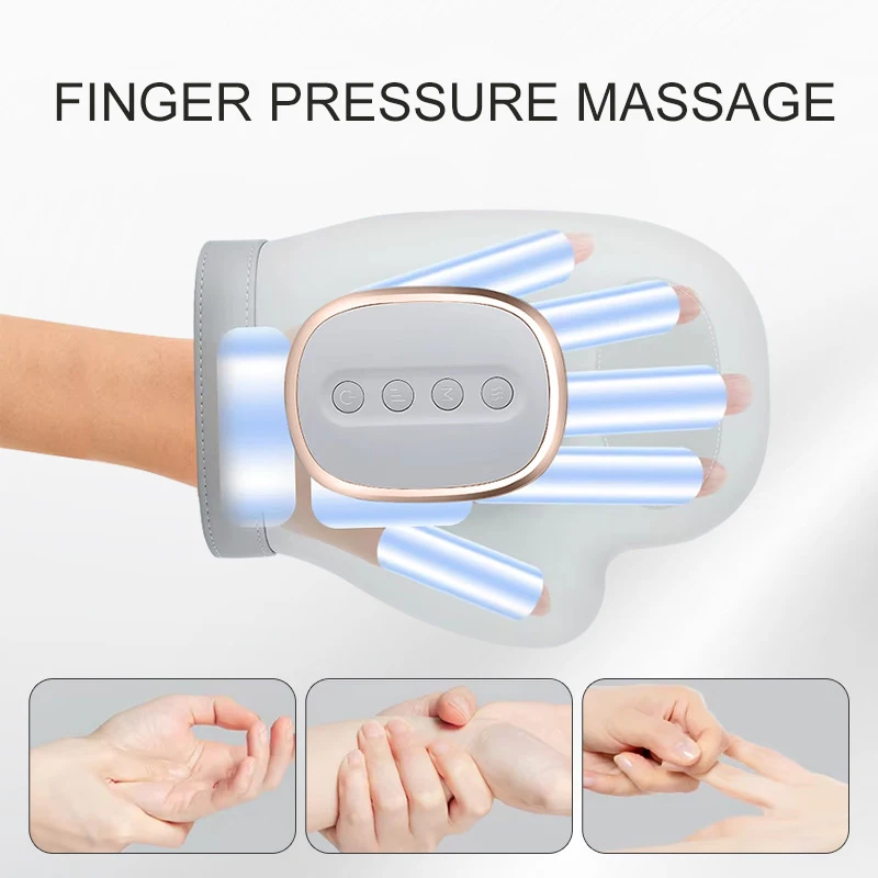 NEUES elektrisches Handmassagegerät mit Airbag-Komprimierung, Karpaltunnel, Handgelenk-Finger-Massagegeräte, tragbare vibrierende Handschuhe, Knetrollen