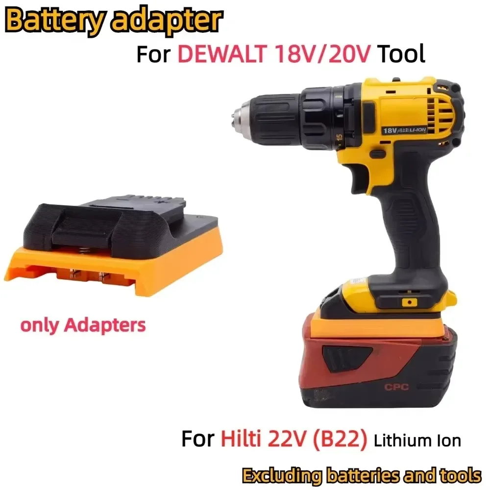 For Hilti 22V (B22) CPC Li-ion Battery Adapter TO DeWalt 18V 20V MAX XR DCB Cordless Drill Tool Converter(Only Adapter)