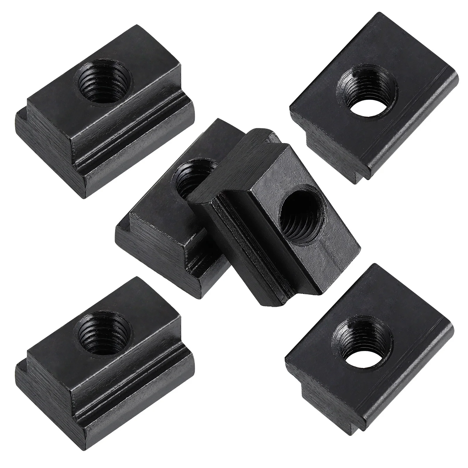 Dadi con scanalatura a T da 10 pezzi M8 Blocco dado scorrevole a T in acciaio al carbonio per binari del letto del camion Dado con scanalatura a T resistente all'abrasione durevole