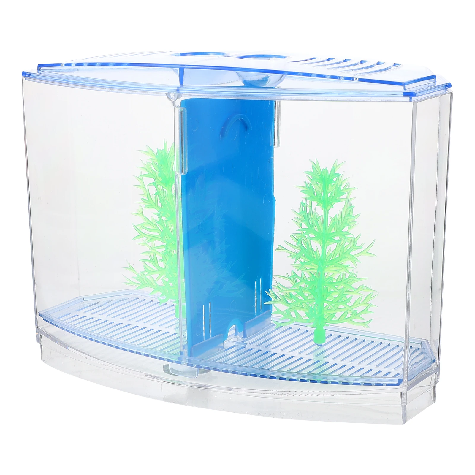 

1Set Clear Fish Tank Mini Aquarium for Home Decor Desktop Landscape Fish Tanks Small Goldfish Container Aquatic Plant Holder