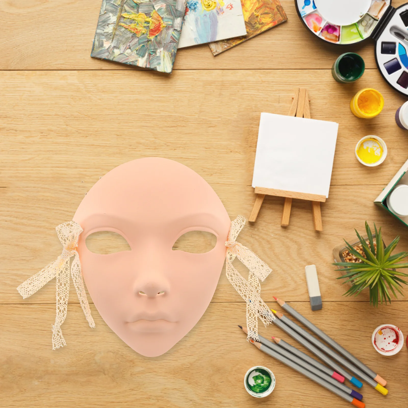 

Chinese Full Hanfu Mask Plastic Hand Painted Traditional Beauty Masquerade Carnival Cosplay Stage Performance Masqurade Mask