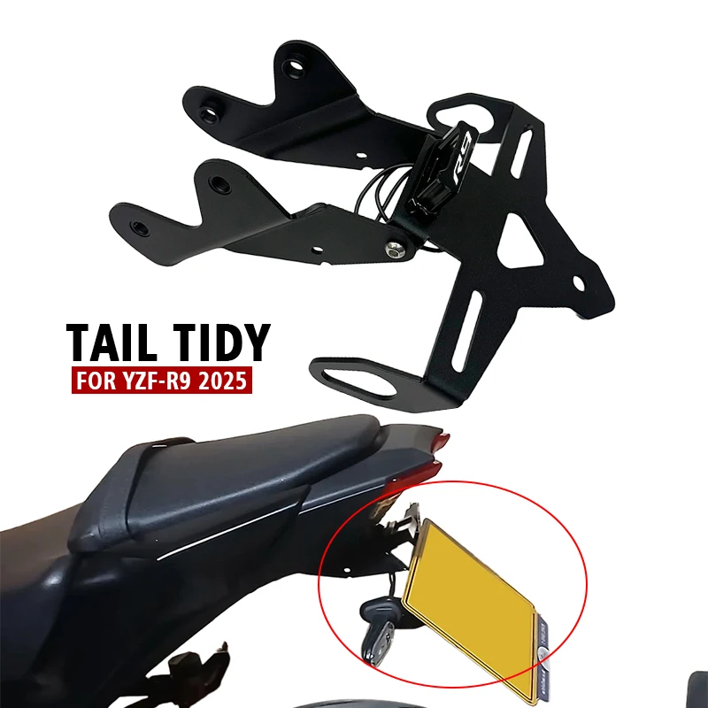 

For YAMAHA YZFR9 R9 R 9 YZF-R9 2025 Motorcycle Accessories Rear Fender Registration Bracket License Plate Holder Frame Tail Tidy