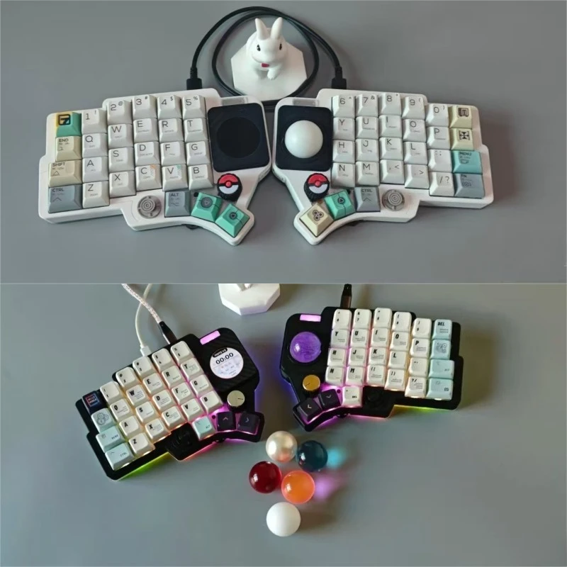 

MOTE V3+ Trackball Split Keyboard TPS Trackpad Joystick Hot Swap Wired RGB Multifunction Split Keyboard Kit High Playability