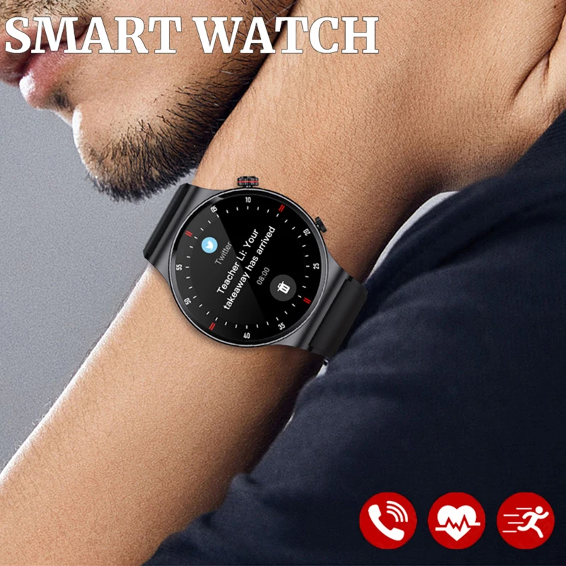 

LIGE 2026 PPG Bluetooth Call Smart Watch Men AMOLED Full Touch Sports Fitness Watches Men Smartwatch Waterproof For Android Ios