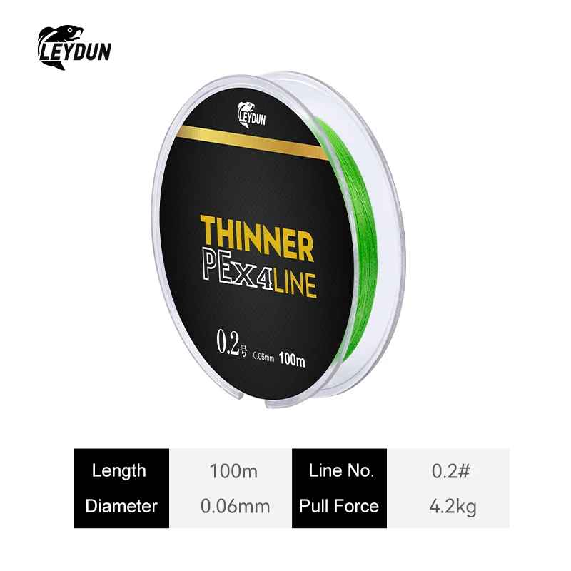 Leydun Micro THINNER Angelschnüre 100 m 150 m 4 Stränge geflochten PE Japan Monofilament Angelschnur Set Karpfen Fliegenfischen Draht