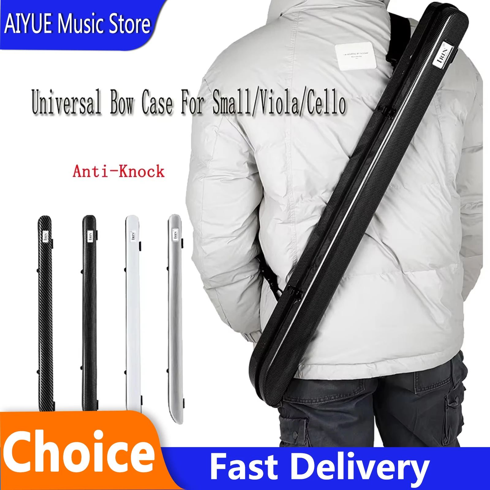 

Коробка для смычка IRIN Violin Bow Box, противоударная, с утолщенным хлопковым наполнителем, подходит для скрипки, альта, виолончели, универсальные аксессуары.