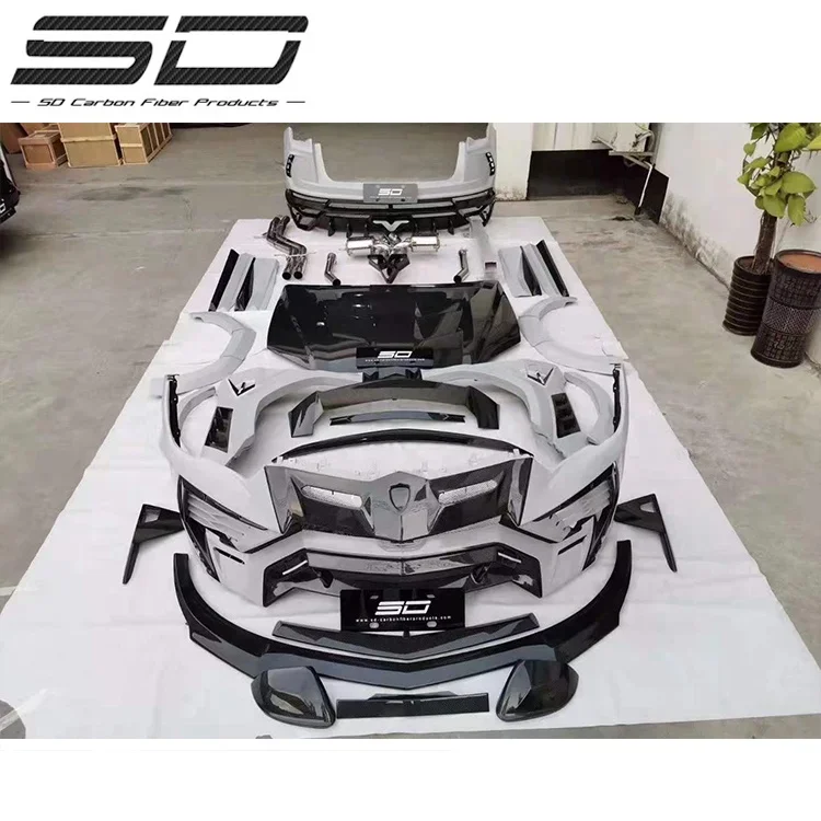 M Style Dry Carbon Fiber Wide Body Kit For Lamborghini Urus Car Bumper Bonnet Rear Spoiler