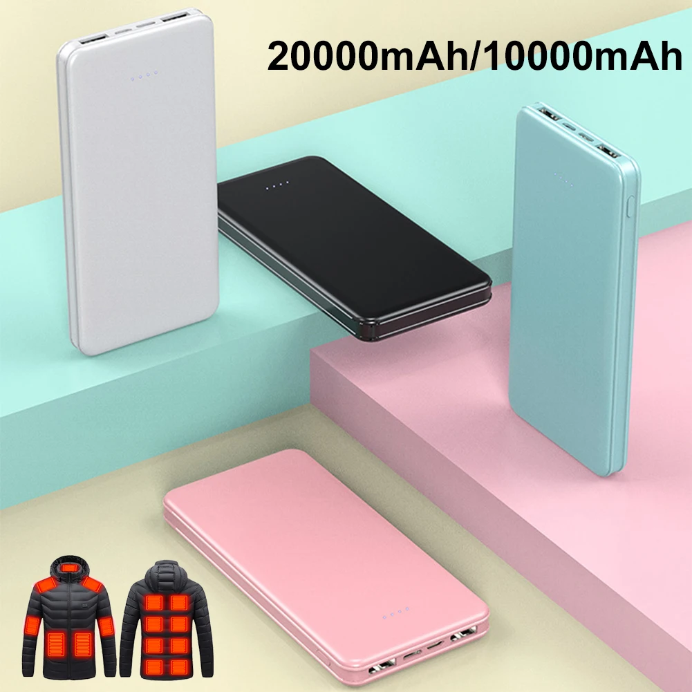 Powerful Power Bank 10000mAh 20000mAh 5V2A Power Bank  External Battery Pack for Heating Vest Jackets Scarves Socks Gloves New