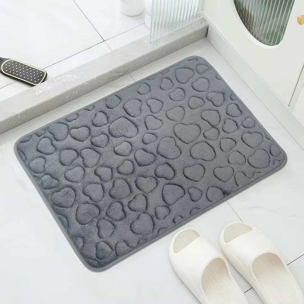 1 قطعة الحصير ماصة للحمام منقوشة بالحجر، الحصير باب الحمام، الحصير الأرضية، والحصير المضادة للانزلاق للحمامات #5