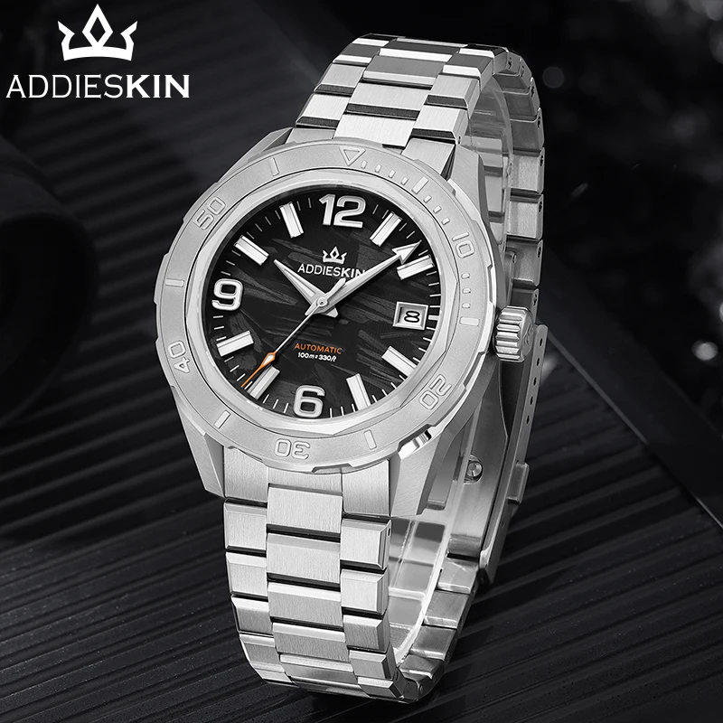 ADDIESKIN Watch For Men reloj Sapphire Glass BGW9 Blue Luminous 100M Waterproof Calendar Automatic Mechanical Watch Reloj hombre