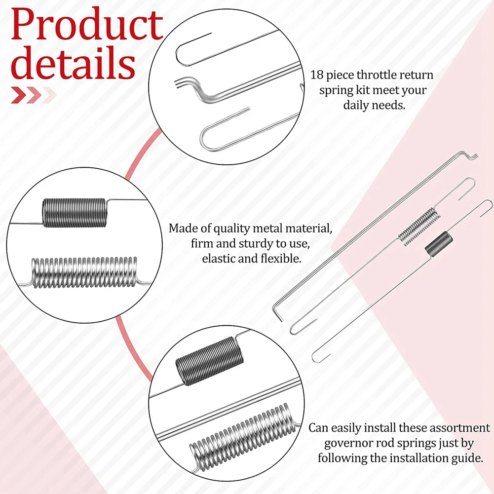 

ABNL Throttle Return Spring Kit Governor Connecting Rod Speed Control Spring For Honda 168F/ GX160/ GX200/ 170F/ GX210