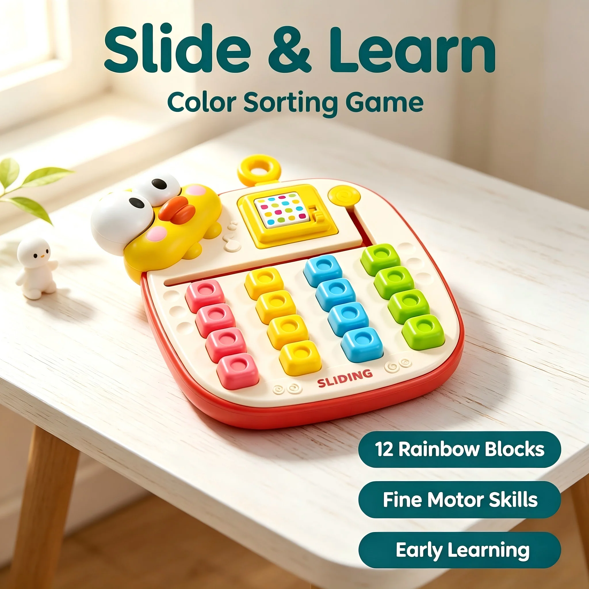 Kids 4 Color Maze Chess Logical Thinking Training Board Game, Color Matching Mover Puzzle Toy, For gifts,Christmas,Easter
