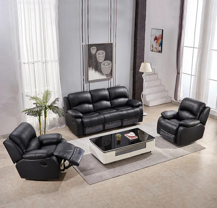 本革ソファ リビングルームセット 電動ソファ 3人掛け 2人 - Home Cinema Sofa のレビューと価格