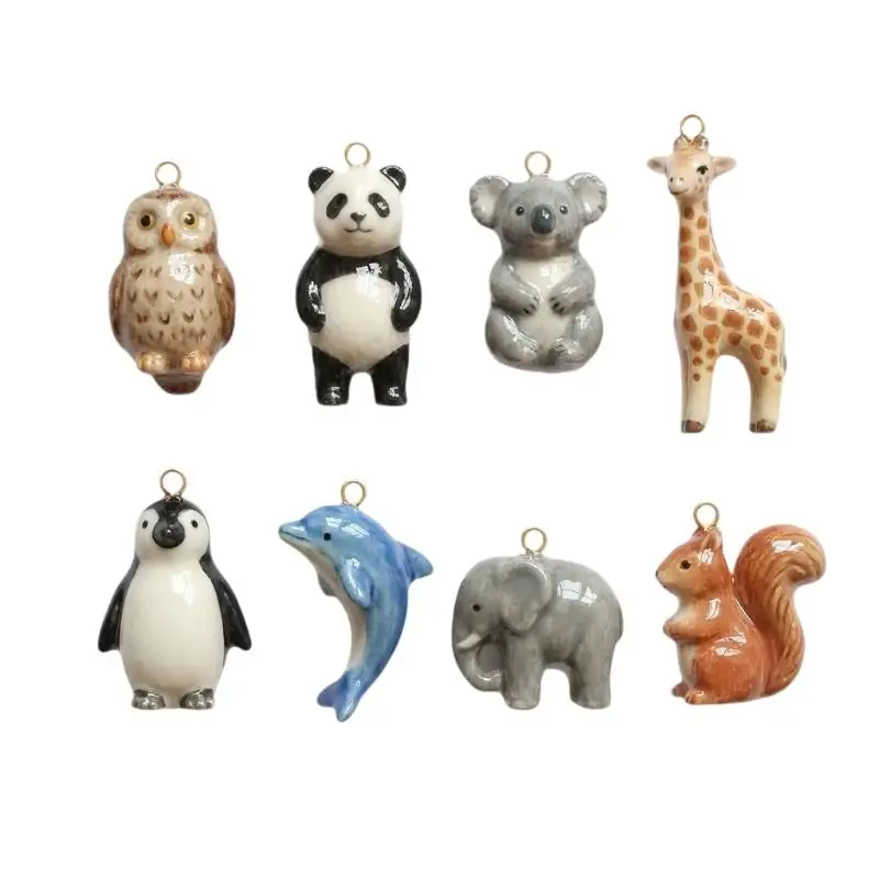 DIY Tieranhänger Charms Niedliche Elefanten-, Eichhörnchen- und Panda-Muster Ornamente für Handgemachten Schmuck, Schlüsselanhänger und Armband-Herstellung. – Detail 7