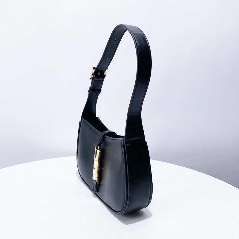 Square Black Underarm Bags For Women Luxury Designer Handbags And Purses 2024 New In Classic Simple Commuting Ladies Shoulder