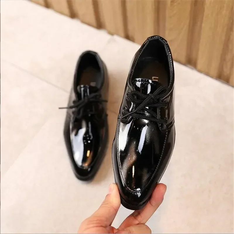 Boys Performance Shoes Solid Color Kids Leather Shoes Fashion Boys Dress Shoes size 21-36