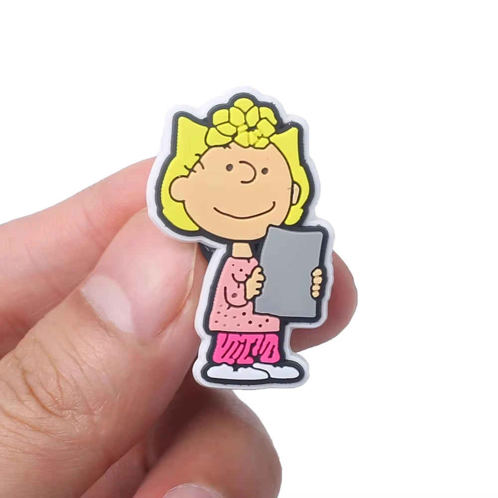 5-200Pcs MINISO Cartoon Snoopy Shoe Charms PVC DIY Shoe Accessories For Clogs Sandals Decoration Buckle Kids Friends Gifts