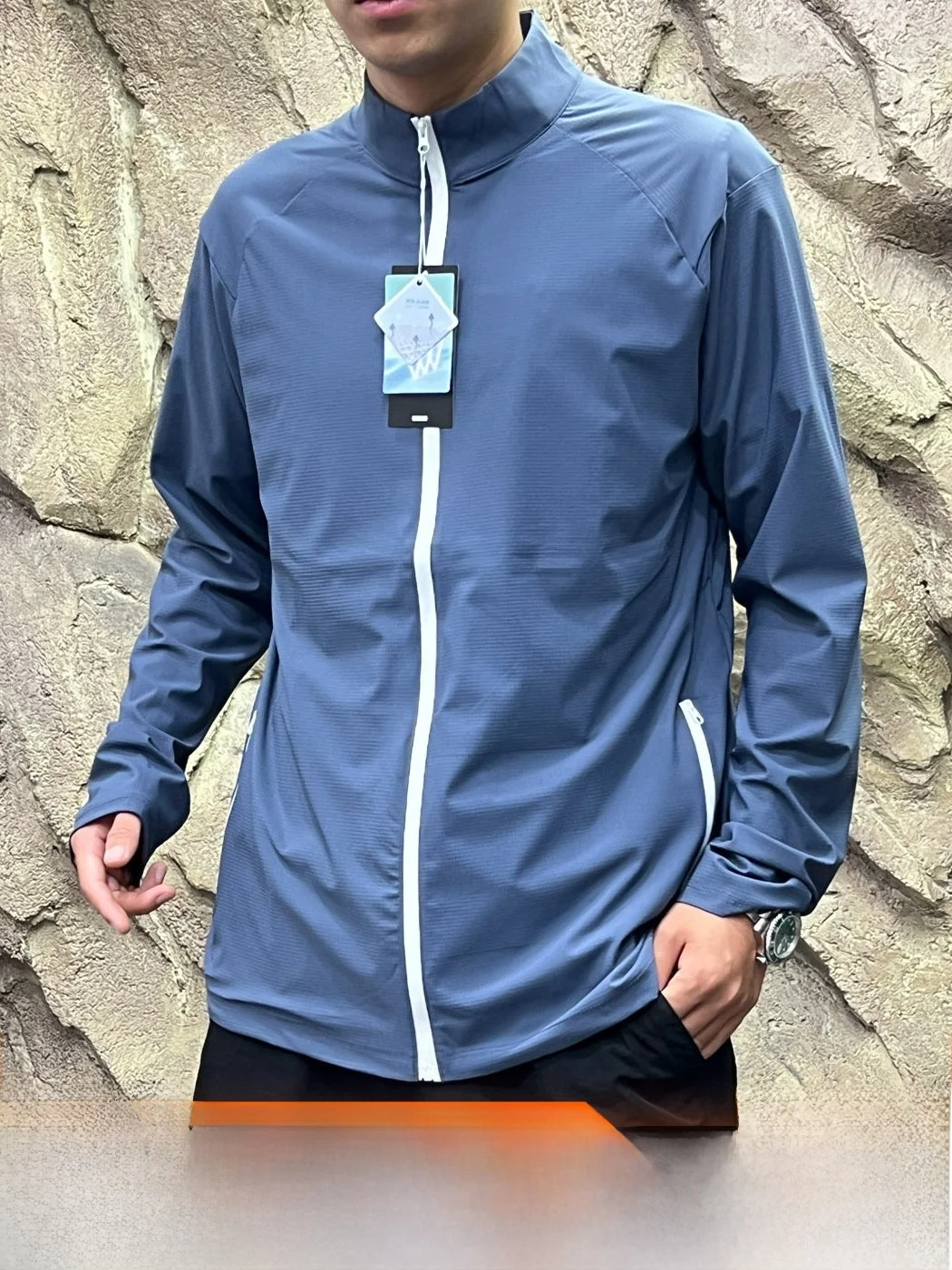 Functional Outdoor Men's Jacket New Spring Summer 3D Cutting Sweat Absorbent Breathable Standard Fit Long Sleeve Nylon Spandex