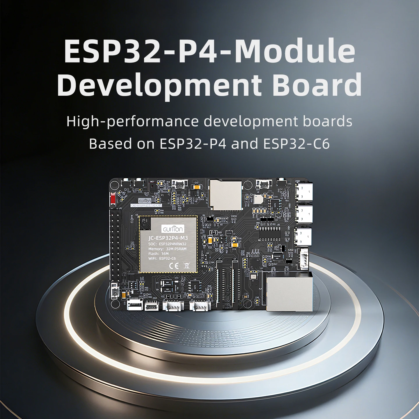 ESP32-P4-Module Development Board Base On ESP32-P4 & ESP32-C6 32M PSRAM 16M Flash WiFi 6 BT5 RJ45 MIPI DSI CSI USB OTG Interface