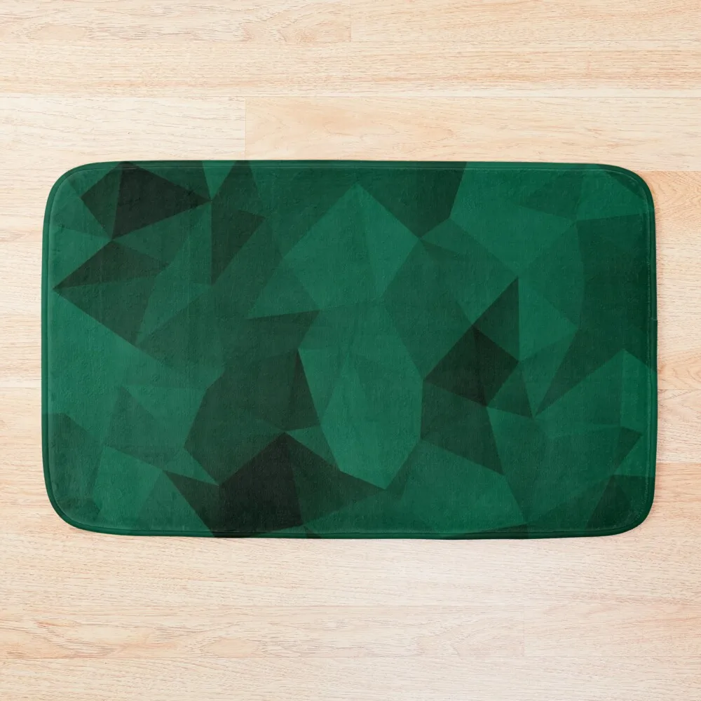 

Polygonal emerald green geometric pattern Bath Mat Entrance Door Carpet For Shower Rooms Mat