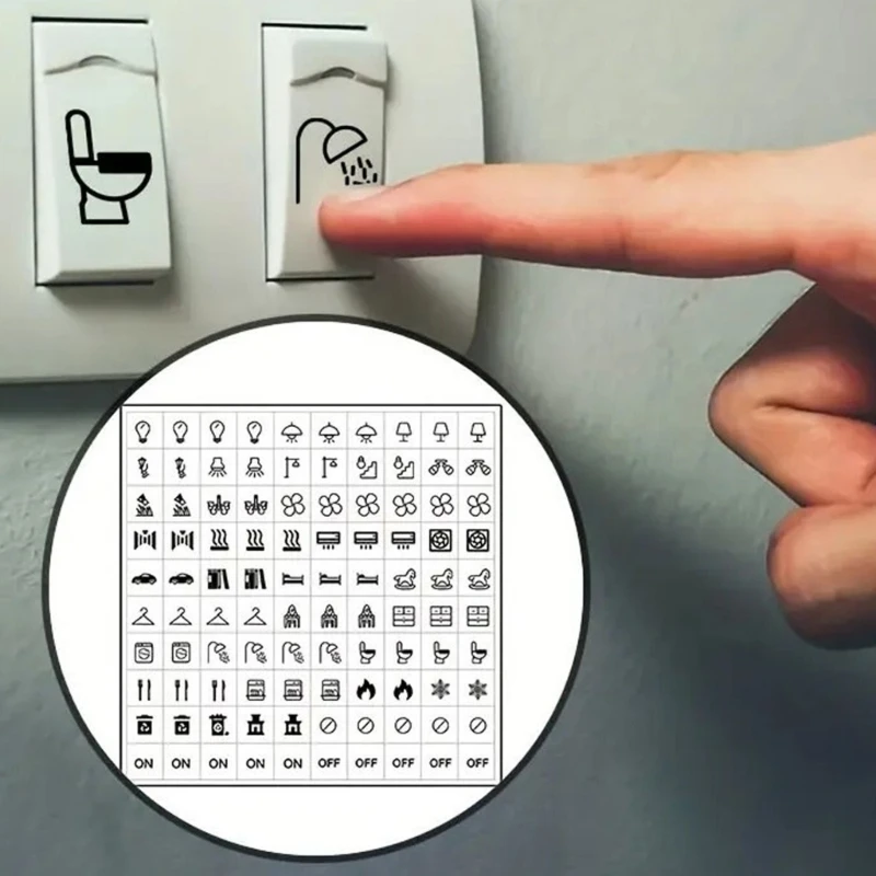 Light Switchs Labels Sticker Adhesive Switchs Panel Labels for Home,Office Use J0MC