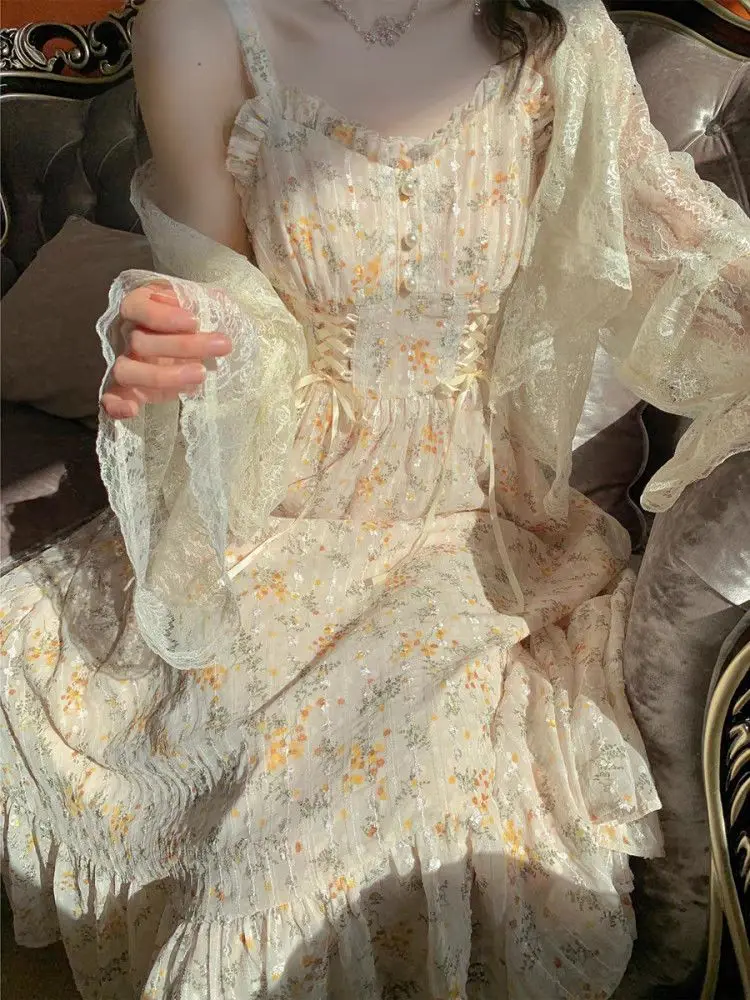 Robe Mi-Longue Élégante à Imprimé Floral pour Femme, Tenue de Soirée Sexy, Décontractée, Design Chic