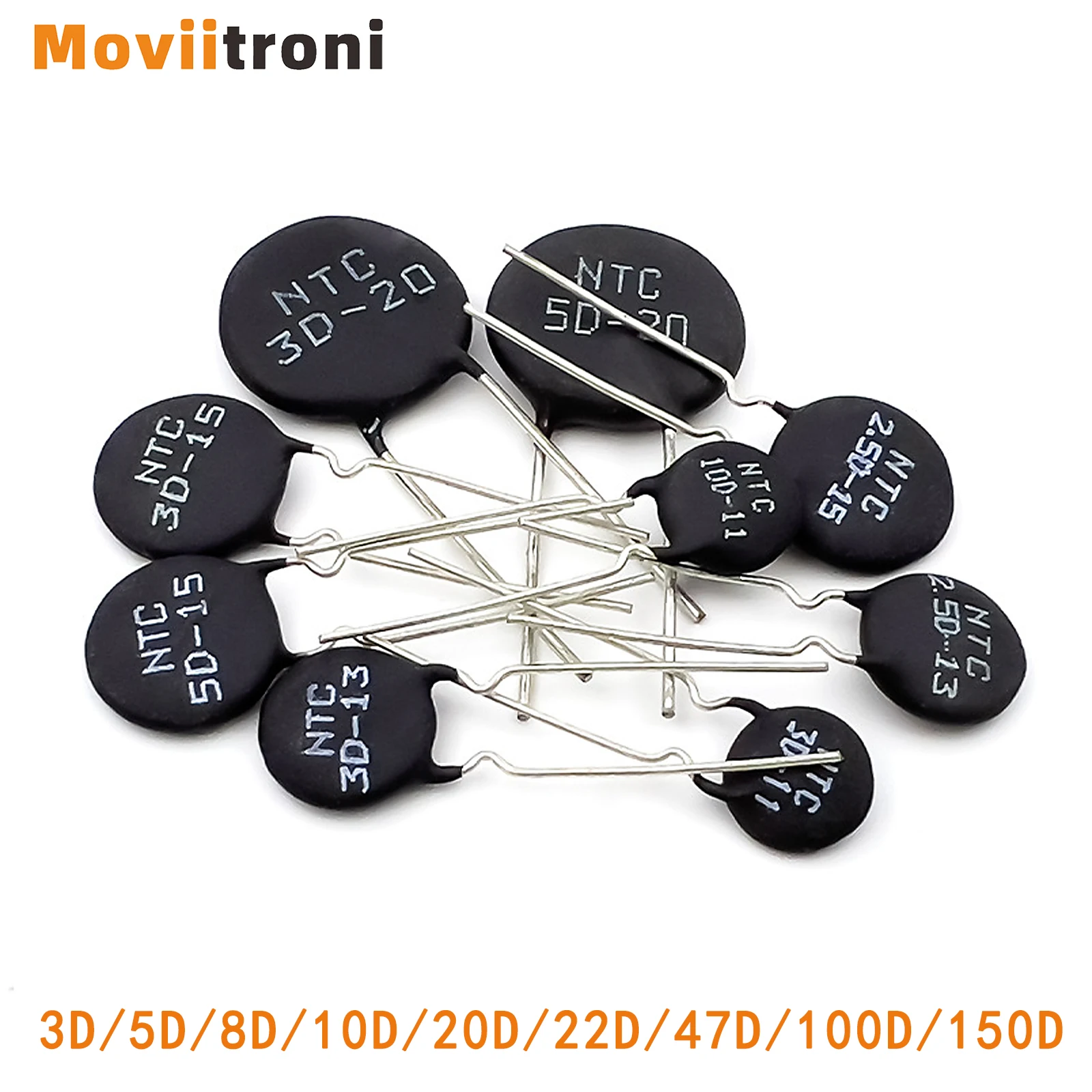 Resistore termico 20 pezzi NTC 3D 5D 8D 10D 20D 22D 15D 47D 100D 150D 3D-9-150D-15