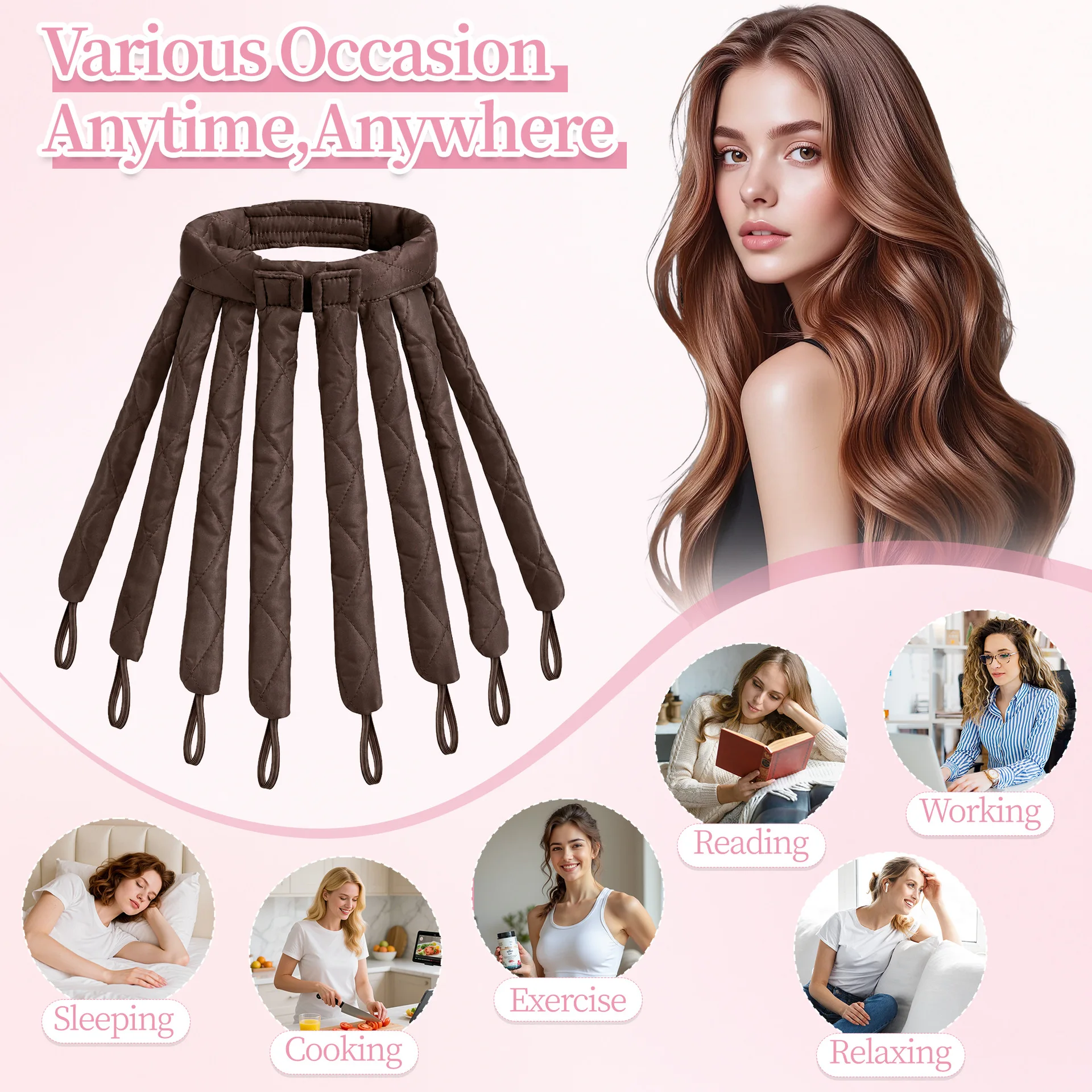 Octopus Heatless Hair Curler Lazy Sleep No Heat Wave Hair Roller Overnight DIY Big Curls Hair Styling Wrap Tool for Long Hair