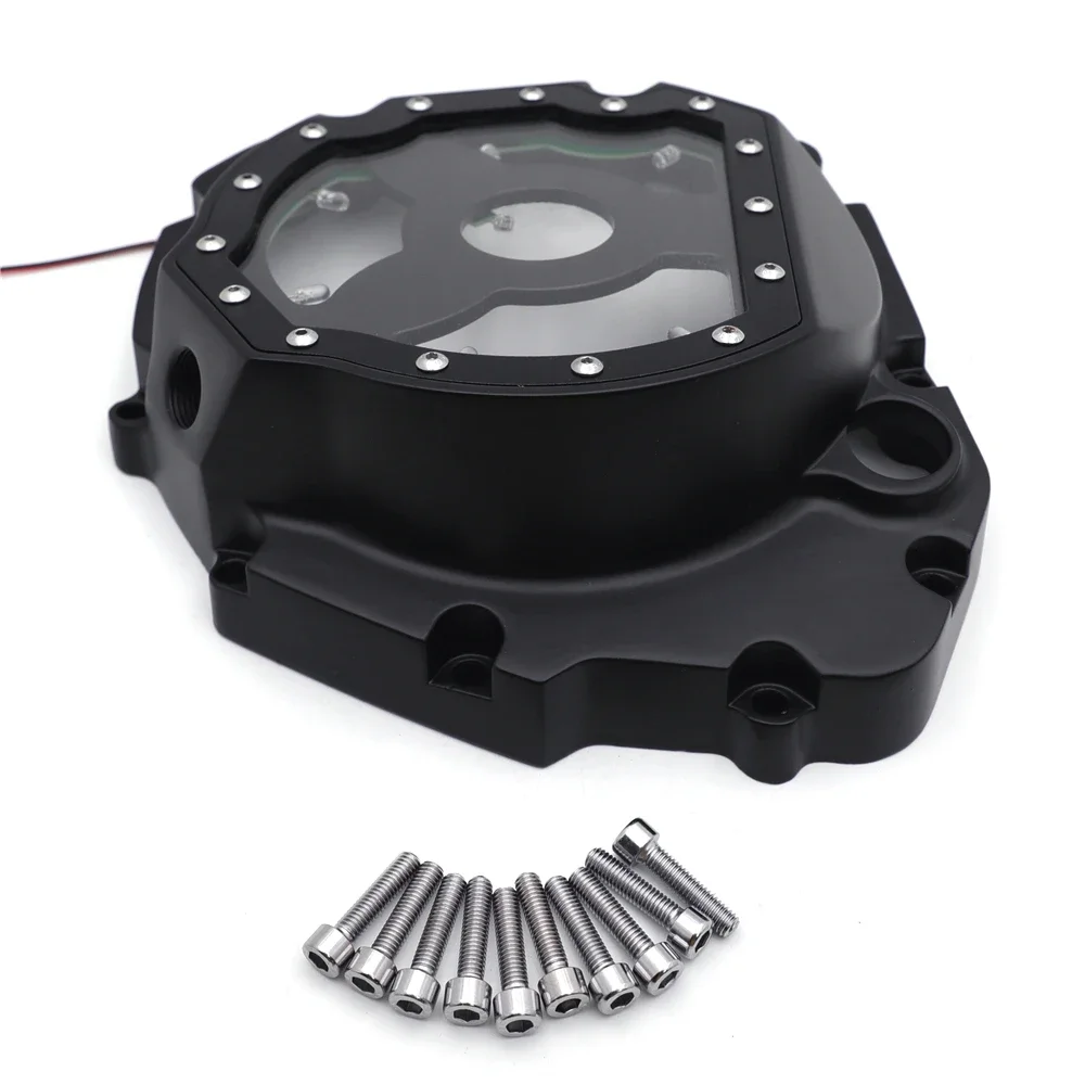 Motorcycle Led See Through Engine Stator Cover for Suzuki GSXR 600 1000 GSX-R 750 2001-2008