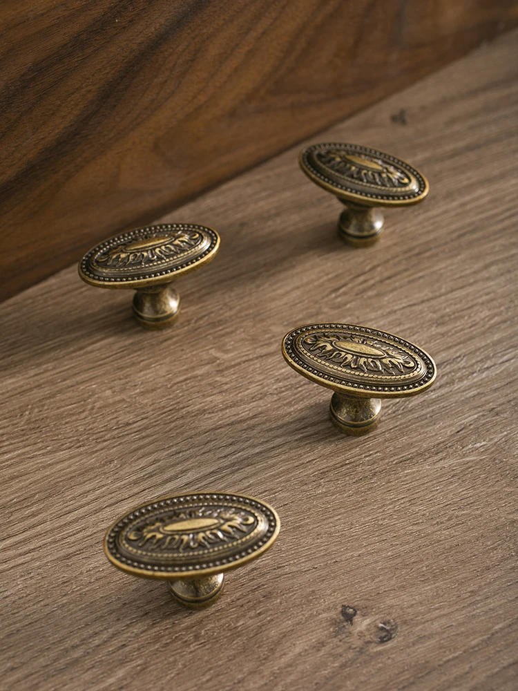 العتيقة النحاس مقبض كابينة الأثاث مقبض الأثاث الأجهزة #4