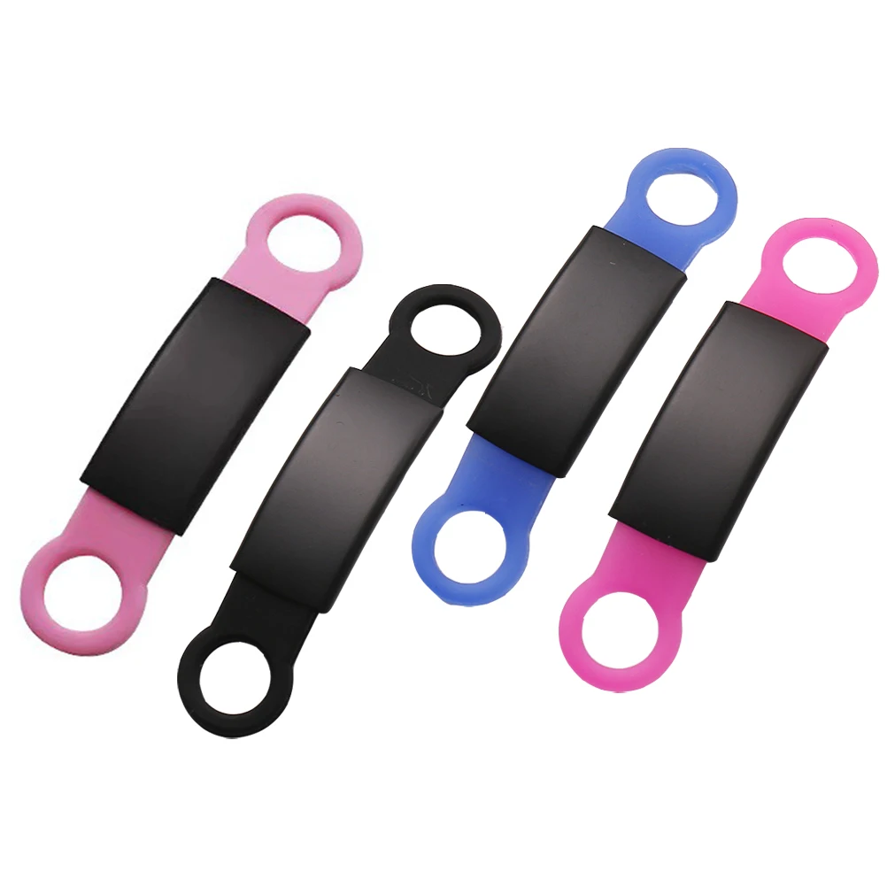

4PCS Pet Identity Tag Durable Silicone Dog Cat Anti lost Name Badge Collar Decor Practical Long Life Easy Install Pet Supplies