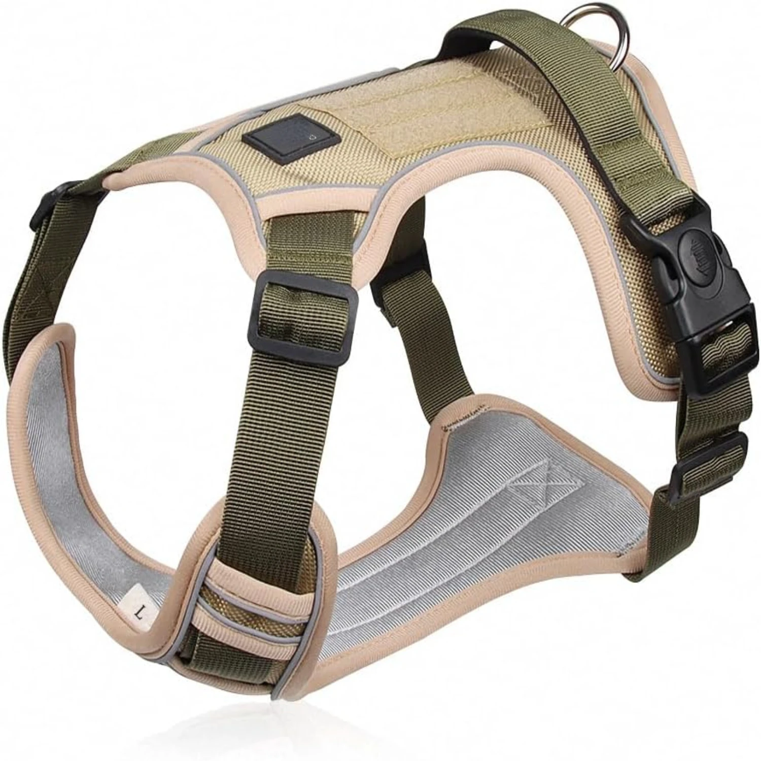 

No Pull Tactical Dog Harness for Small, Medium Dogs, Easy Control Service Dog Vest Harness Training Walking, Adjustable Reflecti