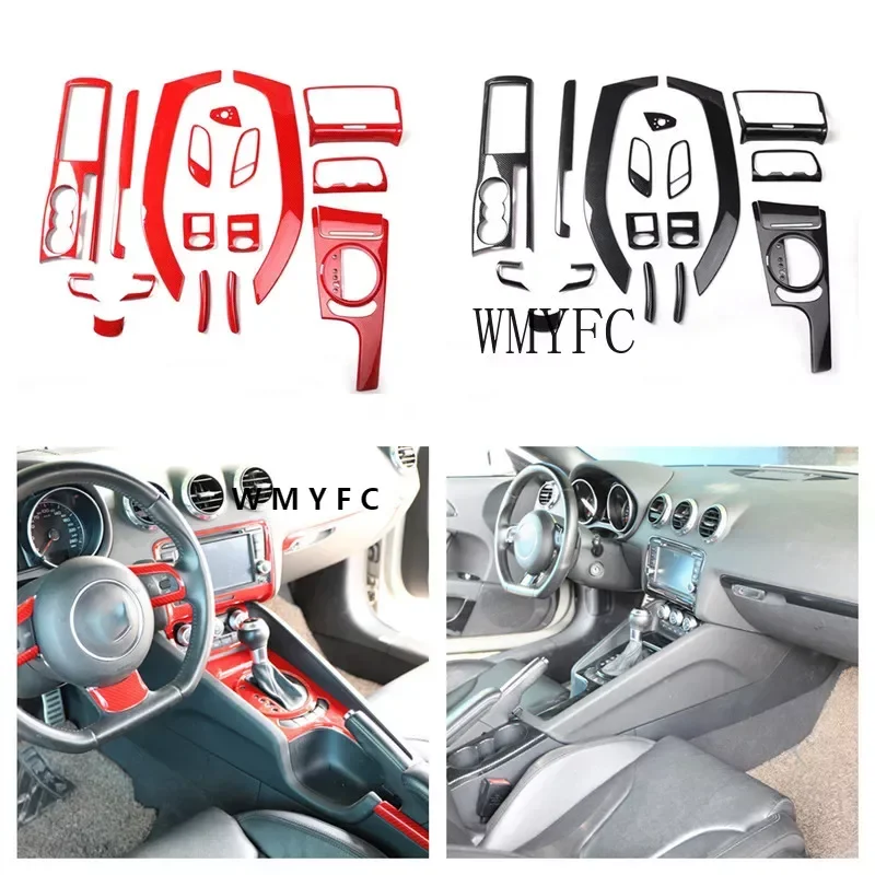 

18pcs/set Car Interior Trim Styling For Audi TT 2008-2014 Left Hand Drive ABS Auto Molding Accessories stickers