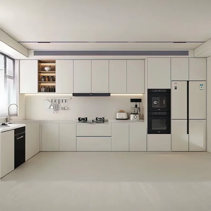 Modern Particleboard Wooden Unit Cabinet Furniture Design Customized Complete Set Plywood Shell Wooden Cabinet