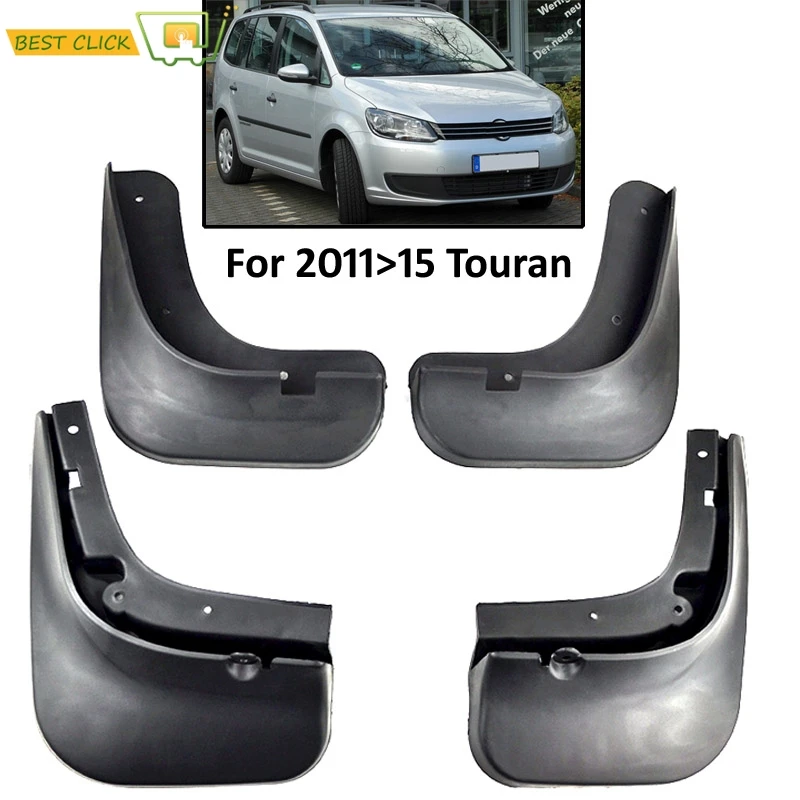 Set Molded Car Mud Flaps For Volkswagen VW Touran 2011 2012 2013 2014 2015 Mudflaps Splash Guards Mud Flap Mudguards Accessories