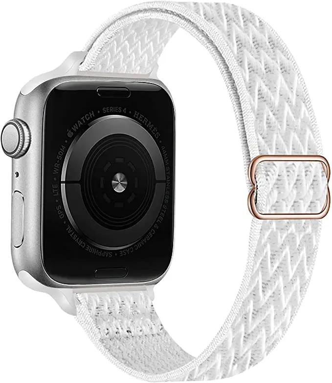 For Apple watch band 44mm 40mm 42mm 38mm 42 mm FABRIC Elastic bracelet iWatch band 4 3 5 se 6 7 Slim strap