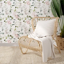 1 roll plant floral pattern design thickened moisture wallpaper self-adhesive waterproof home wallpaper home decoration stickers
